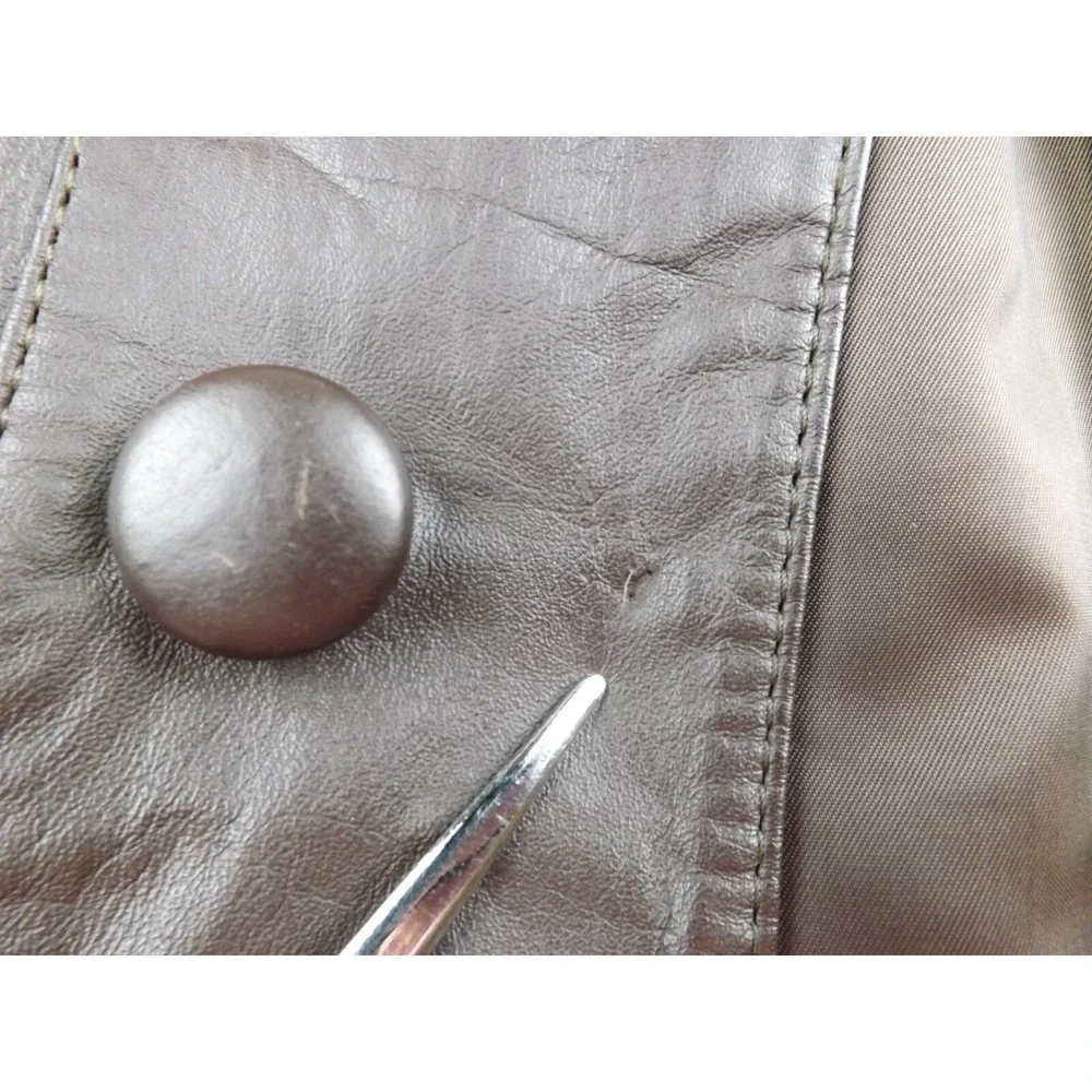 Adler Leather Jacket Vintage‎ Men's Size 46 Dark Brown Lined - Picture 12 of 16